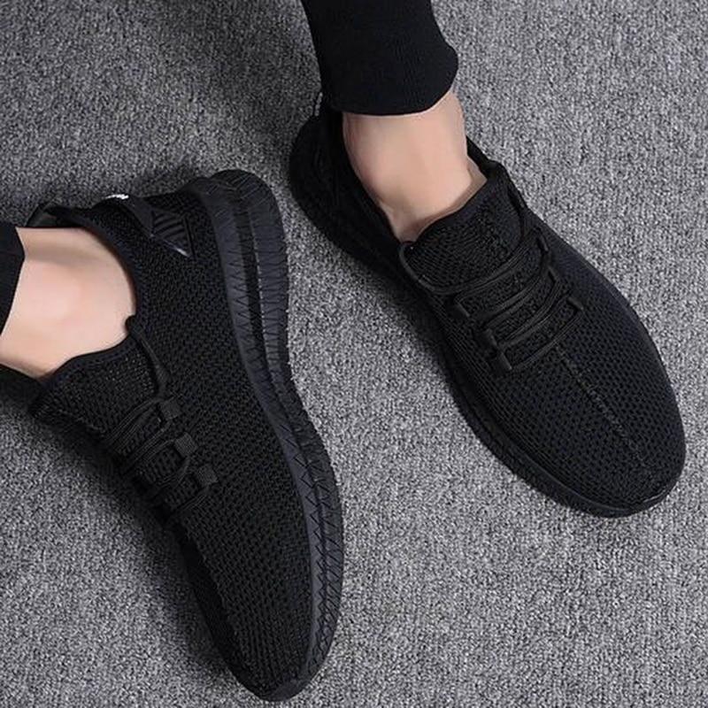 Sneakersy Męskie z Siateczkową Cholewką
