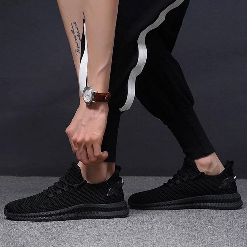 Sneakersy Męskie z Siateczkową Cholewką
