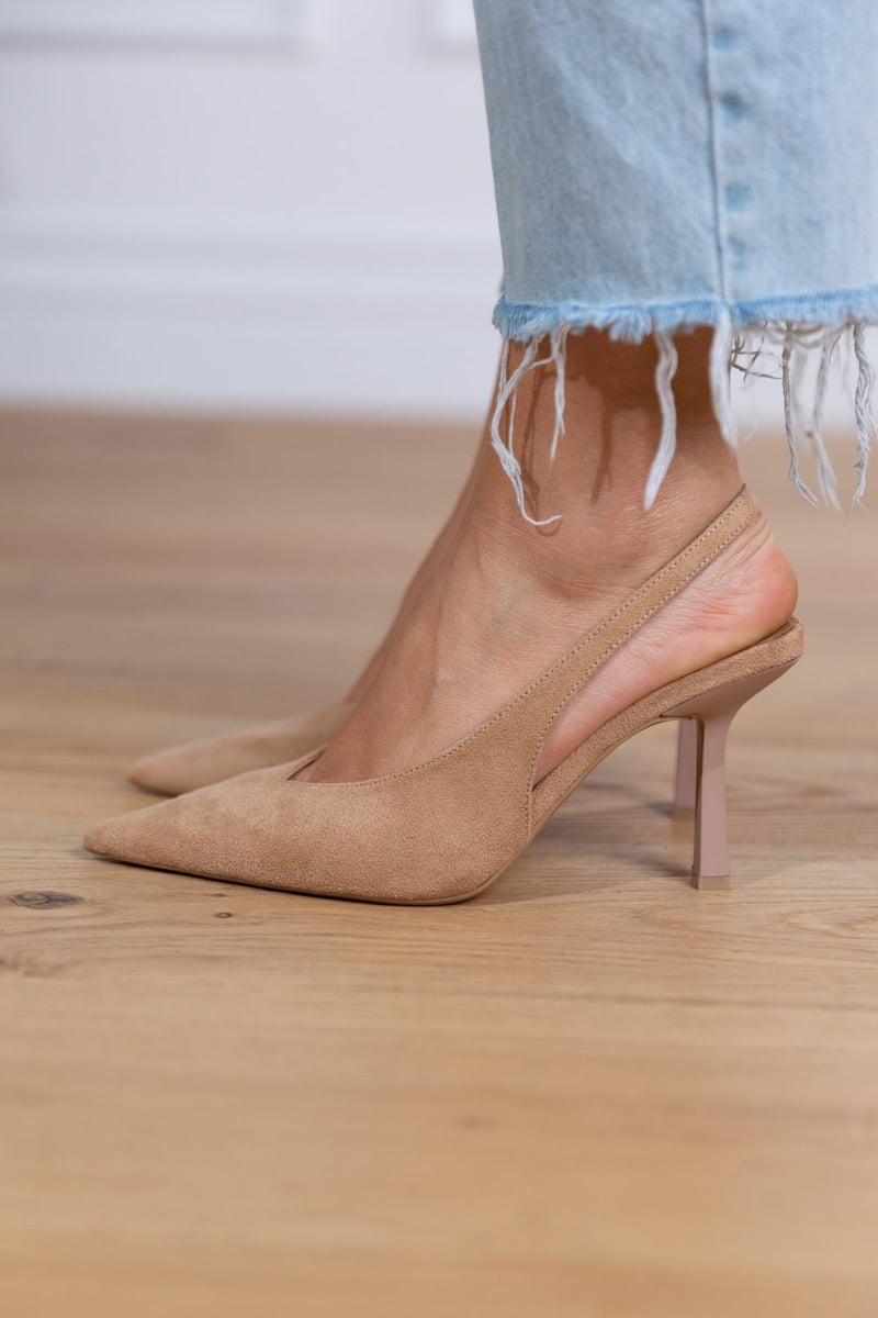 Szpilki Damskie Slingback Z Odkrytą Piętą