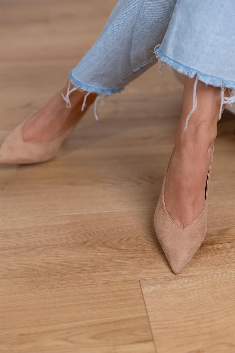 Szpilki Damskie Slingback Z Odkrytą Piętą
