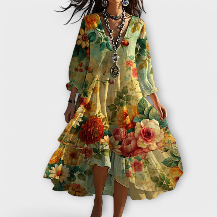 Emilia | Sukienka Boho Midi Kwiatowa