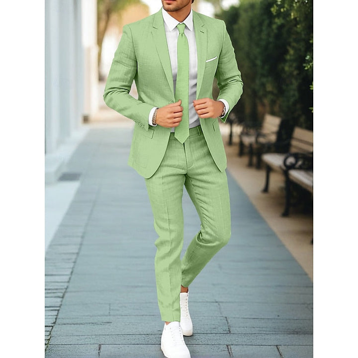 Adrian | Męski Garnitur Dwuczęściowy W Stylu Smart Casual