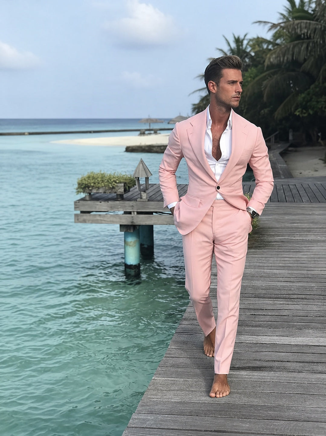 Alessio | Męski Garnitur Dwuczęściowy Slim Fit