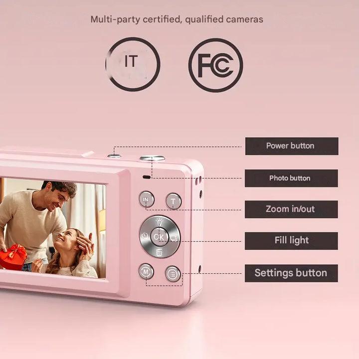 Kompaktowy Cyfrowy Aparat Retro Z Nagrywaniem 1080p I Kartą 32 GB