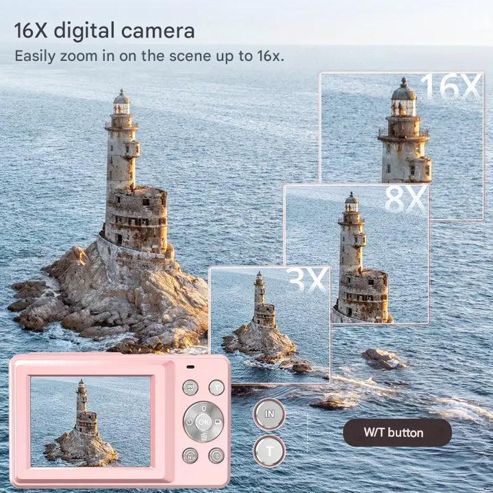 Kompaktowy Cyfrowy Aparat Retro Z Nagrywaniem 1080p I Kartą 32 GB