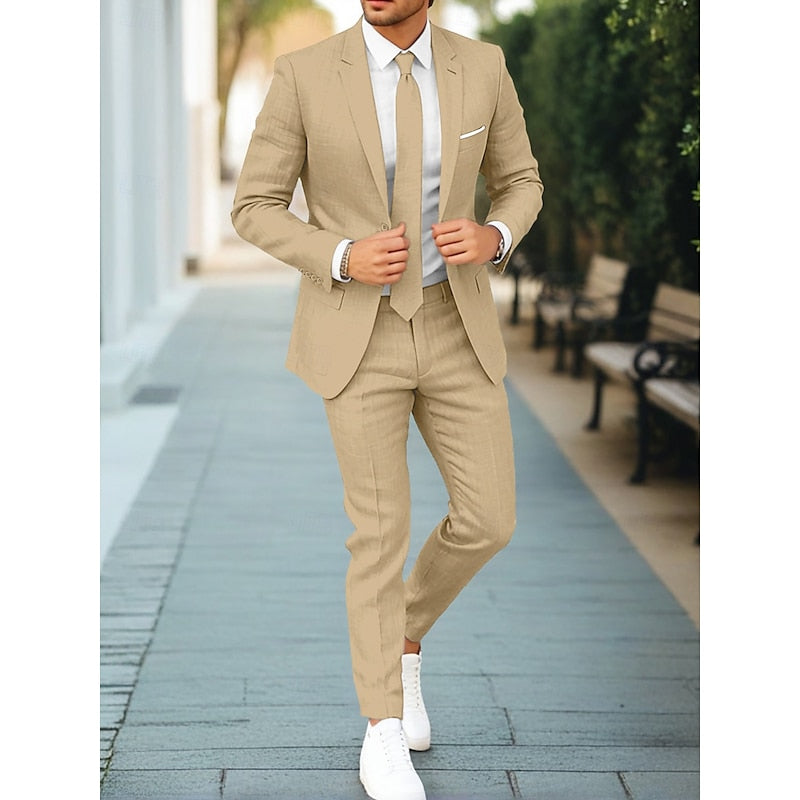 Adrian | Męski Garnitur Dwuczęściowy W Stylu Smart Casual